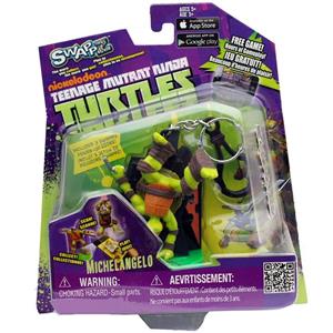 جاسوییچی لاکپشت‌های نینجا سوآپس مدل Michelangelo 12313 Swappz Interactive Keychain Turtles Michelangelo