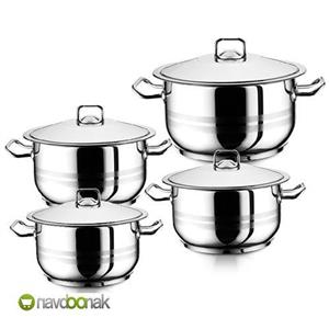 سرویس قابلمه 8 پارچه هاس جوهر مدل Delta Hascevher Delta 8 Pieces Cookware Set