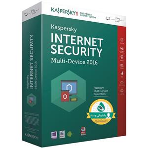 اینترنت سکیوریتی کسپرسکی مولتی دیوایس 2016 ، 1+1 کاربر، 1 ساله Kaspersky Internet security Multi Device 2016, 1+1 Users, 1 Year Security Software
