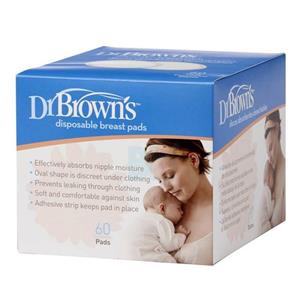 پد سینه ضد حساسیت دکتر براونز مدل S4021 بسته 60 عددی Dr Browns Breast Pad S4021 Pack of 60