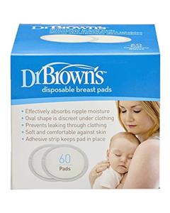 پد سینه ضد حساسیت دکتر براونز مدل S4021 بسته 60 عددی Dr Browns Breast Pad S4021 Pack of 60