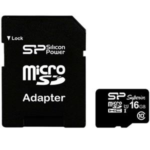 کارت حافظه microSDHC سیلیکون پاور مدل Superior کلاس 10 استاندارد UHS-I U1 سرعت 90MBps همراه با آداپتور SD ظرفیت 16 گیگابایت Silicon Power Superior UHS-I U1 Class 10 90MBps microSDHC With Adapter - 16GB