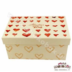 جعبه کادویی طرح قلب های سفید White Haerts Gift Box