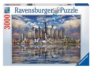 پازل 3000 تکه راونزبرگر مدل North American Skylines Ravensburger North American Skylines 3000Pcs Toys Puzzle