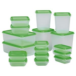 ست 17 تکه ظروف نگهدارنده غذا ایکیا مدل Pruta Ikea Pcs Container 