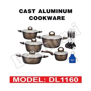 سرویس قابلمه سرامیکی 18 پارچه دلمونتی مدل DL-1160 Delmonti DL-1160 Cookware Set