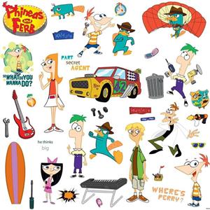 استیکر رومیت مدل Phineas And Ferb Appliques Roommate Phineas And Ferb Appliques Sticker