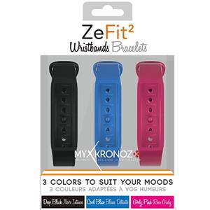 پک 3 عددی بند مچ‌بند هوشمند مای کرونوز مدل ZeFit2 X3 Classic Mykronoz ZeFit2 X3 Classic Pack Wristbands Bracelets