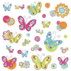 استیکر رومیت مدل Brush Work Butterfly Wall Decl Roommate Brush Work Butterfly Wall Decl Sticker