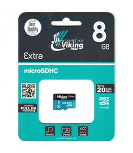 Viking MicroSD Card 8GB U1    کارت حافظه میکرو اس دی  وایکینگ 8گیگابایتی یو 1