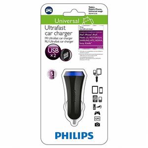 شارژر فندکی فیلیپس مدل DLP2257V/10 Ultra Fast Philips DLP2257V/10 Ultra Fast Car Charger