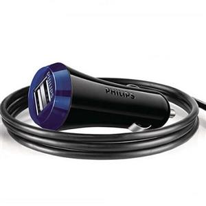 شارژر فندکی فیلیپس مدل DLP2257V/10 Ultra Fast Philips DLP2257V/10 Ultra Fast Car Charger