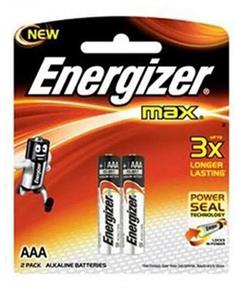 باتری نیم قلمی انرجایزر مدل Max Alkaline بسته 2 عددی Energizer Max Alkaline AAA Battery Pack Of 2