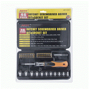 مجموعه 46 عددی سری پیچ گوشتی و آچار  سدی مدل SDY-90287 Sedy SDY-90287 46 PCS Ratchet Screwdriver Bit And Socket Set