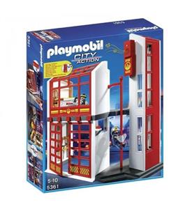 ساختنی پلی‌ موبیل مدل Fire Station with Alarm 5361 Playmobil Building 