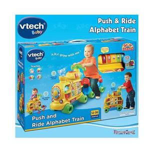 بازی آموزشی وی تک مدل Push And Ride Alphabet Train Vtech Push And Ride Alphabet Train Educational Game