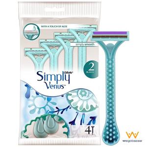 خود تراش ژیلت مدل Simply Venus بسته 4 عددی Gillette Simply Venus Pack Of 4