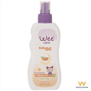 روغن بچه وی مدل Almond Oil حجم 200 میلی لیتر Wee Care Almond Oil Baby Oil 200ml