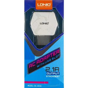 شارژر دیواری دو پورت الدینیو مدل DL-AC61