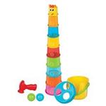 Blue Box Giraffe Giant Stack Drop Educational Game