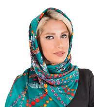 روسری ساتن ابریشم  سبز