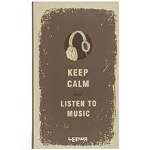 دفتر یادداشت ونوشه طرح Keep Calm and Listen to Music Vanosheh 90 Sheets Notebook 