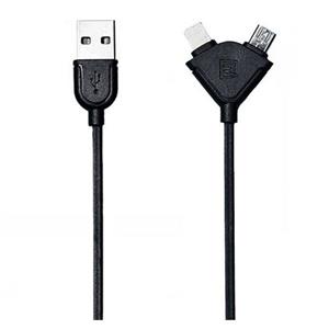 کابل تبدیل USB به microUSB و لایتنینگ ریمکس مدل Souffle به طول 1 متر Remax Souffle USB To microUSB And Lightning Cable 1m