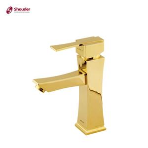 شیر روشویی پایه کوتاه شودر مدل ایمپرو طلایی براق Shouder Impro Basin Faucets Metalic Gold