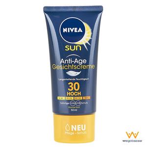 کرم ضد آفتاب و ضد چروک نیوآ مدل Gesichtscreme SPF30 حجم 50 میلی لیتر Nivea Anti Aging Gesichtscreme Sunscreen Cream SPF30 50ml
