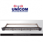 Unicom 24 Port Patch Panel with CAT-6A Shielded Without keystone jack Unloaded