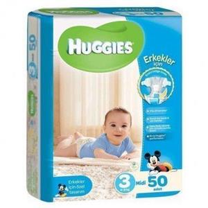 پوشک بچه هاگیز سایز 3  Huggies پسرانه پوشک کودک 54 عددی هاگیز HG8002