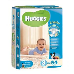 پوشک دخترانه هاگیز مدل Midi سایز 3 بسته 54 عددی Huggies Midi Size 3 Diaper Girls Pack of 54