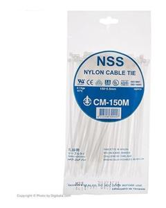 بست کمربندی ان اس اس مدل CM-150IC سایز 15 سانتی متری NSS CM-150IC Nylon Cable Tie 15Cm