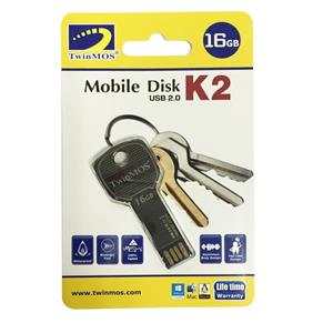 فلش مموری توین ماوس مدل K2 با حافظه 16 گیگابایت TwinMOS 16GB USB 2.0 Flash Memory 