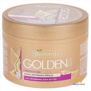 کرم نرم کننده بدن بی یلندا سری Golden Oils مدل Ultra Nourishing حجم 200 میلی لیتر Bielenda Golden Oils Ultra Nourishing Body Cream 200Ml