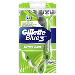 خودتراش 6 عددی ژیلت مدل Blue3 Sense Care Gillette Blue3 Sense Care Razor Pack Of 6