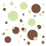 استیکر رومیت مدل Just Dots Green Brown Peel And Stick Wall Decals