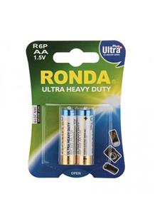 باتری قلمی قابل شارژ روندا با ظرفیت 600 میلی آمپر ساعت بسته‌ی 2 عددی Ronda 600mAh Rechargeable AA Battery Pack of 2