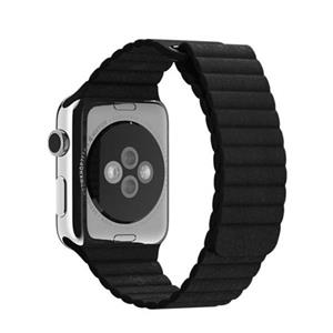 ساعت مچی هوشمند اپل واچ مدل42mm Stainless Steel Case With Large Black Leather Loop Band Apple Watch 42mm Stainless Steel Case With Large Black Leather Loop Band