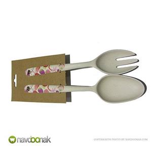 ست دوتایی قاشق و چنگال بامبو فایبر مدل 50009 Bamboo Fibre 50009 Fork And Spoon Set Of 2