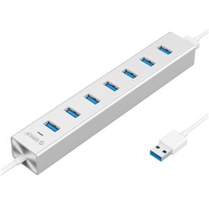 هاب USB 3.0 هفت پورت اوریکو مدل H7013-U3-SV Orico H7013-U3-SV 7-Port USB 3.0 Hub