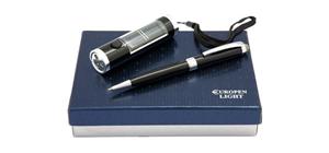 ست خودکار استایلوس و چراغ قوه یوروپن مدل Light Europen Light Stylus Pen and Flashlight Set