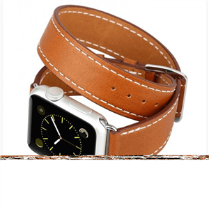 بند چرم طبیعی ساعت اپل واچ 42mm طرح Hermès Double Tour مدل Sunlord برند BASEUS Apple Watch 42mm Baseus Sunlord Series Double Tour Full Grain Leather Band