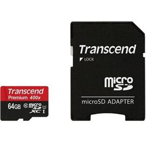 Transcend Premium UHS-I U1 microSDHC With Adapter - 64GB 