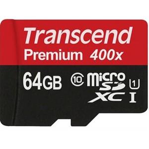 Transcend Premium UHS-I U1 microSDHC With Adapter - 64GB 