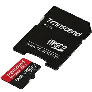 Transcend Premium UHS-I U1 microSDHC With Adapter - 64GB 