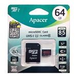 Apacer UHS-I U1 Class 10 85MBps microSDXC With Adapter - 64GB