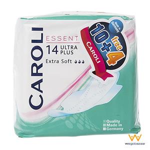 نوار بهداشتی کرولی مدل  Ultra Super Plus Extra سایز متوسط Caroli Essentials Ultra Super Plus Extra Soft Sanitary Pad