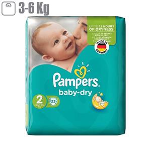 پوشک پمپرز مدل Baby Dry سایز 2 بسته 33 عددی Pampers Baby Dry Size 2 Diaper Pack of 33