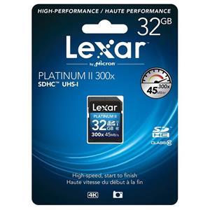 کارت حافظه اس دی کلاس 10 لکسار مدل پلاتینوم 2 با ظرفیت 32 گیگابایت Lexar Platinum II 300x SDHC Class 10 32GB
